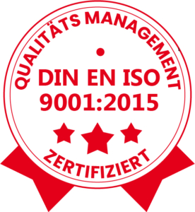 Logo Zertifiziert nach DIN EN ISO 9001:2015